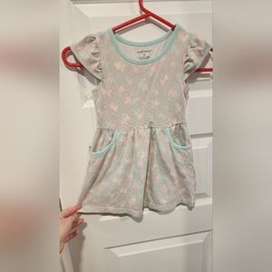 Healthtex Gray and Pink Heart Romper Size 3t